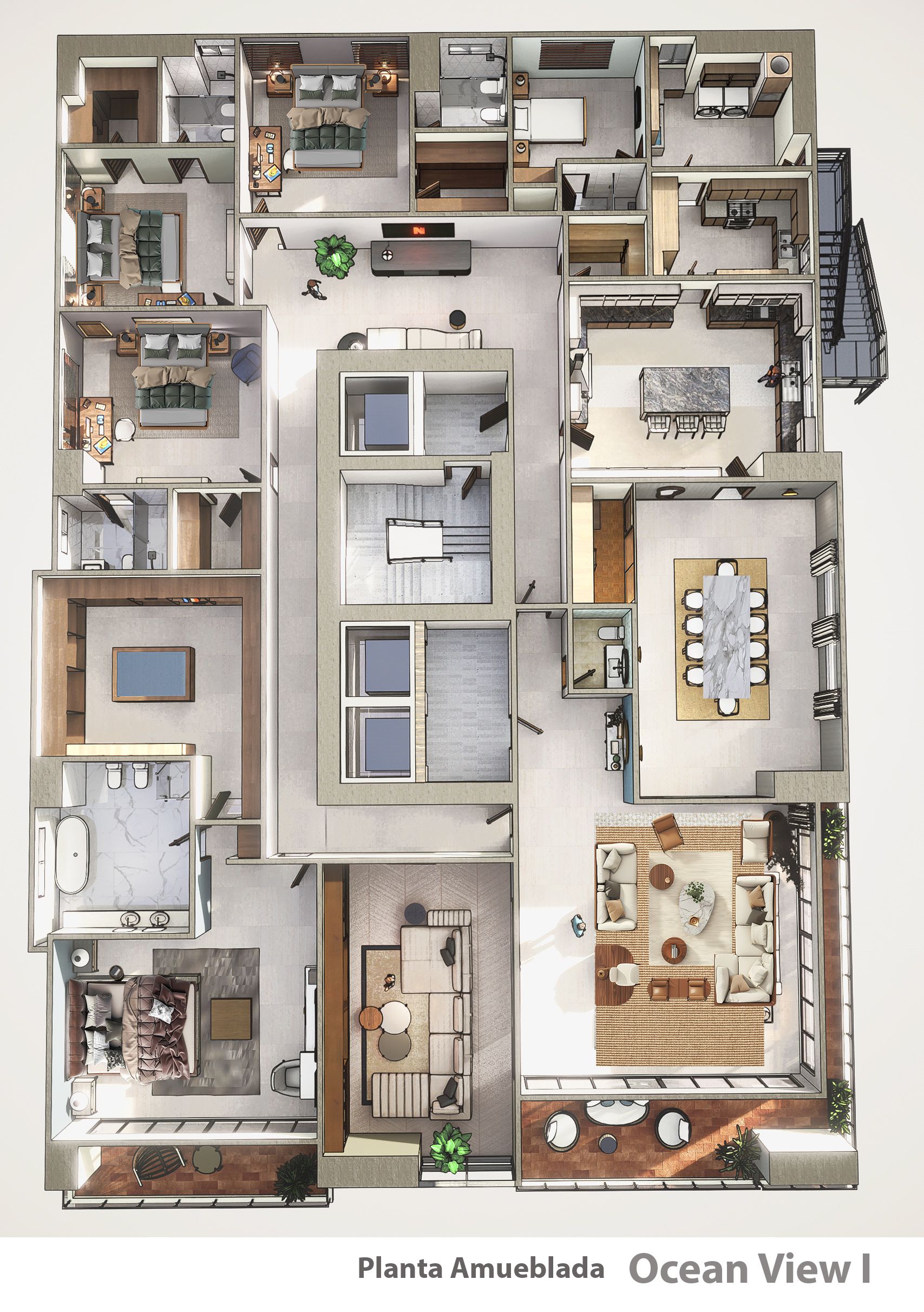 apartamentos - Torre de Lujo Avenida Anacaona Uno por Nivel 5