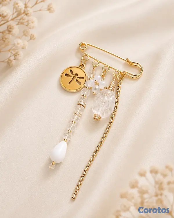 joyas, relojes y accesorios - broches tipo chambras  3