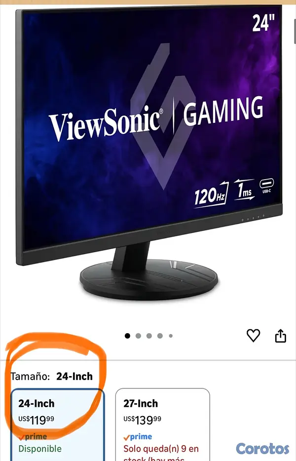 otros electronicos - Vendo monitor gaming de 24” como nuevo 4