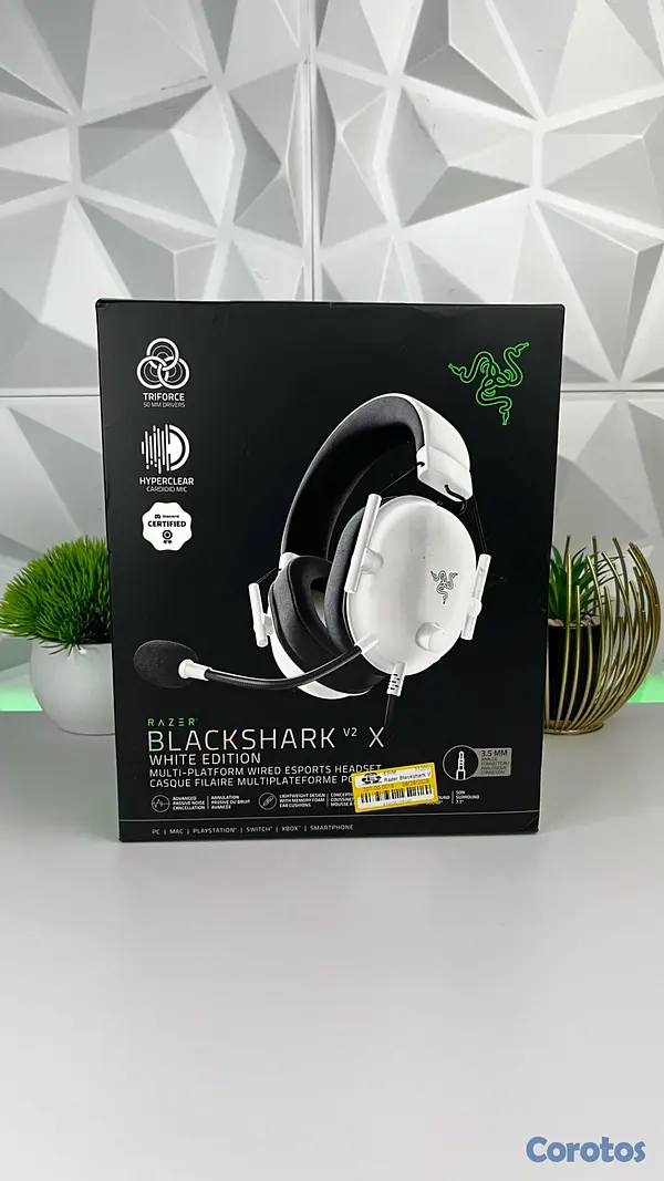 accesorios para electronica - Audífonos Razer BlackShark V2 X (Blanco y Negro)🤍🖤 1