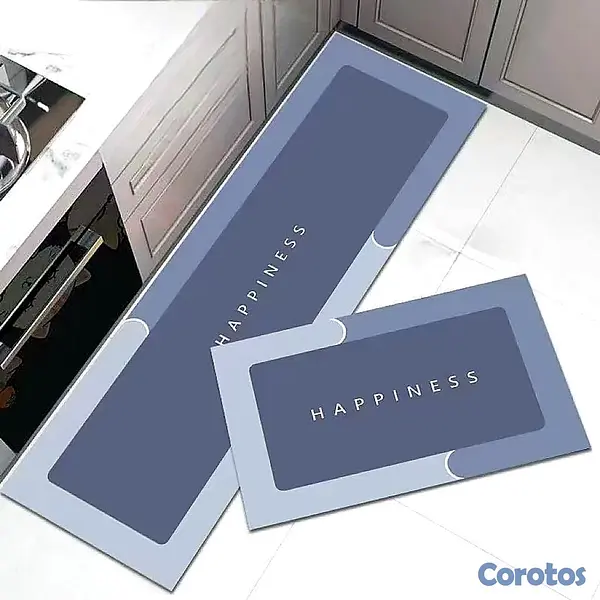 decoración y accesorios - alfombras de cocina 2 piezas súper absorbente  4