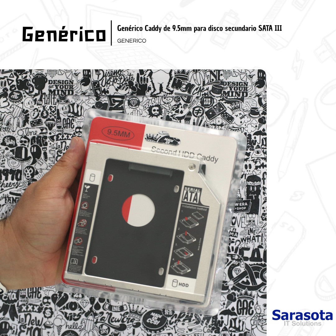 accesorios para electronica - Caddy Adaptador Disco Duro para Laptop SATA 9.5mm