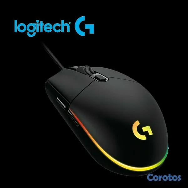 computadoras y laptops - MOUSE LOGITECH G203 LIGHTSYNC GAMING, COLOR NEGRO, OPTICO USB, ILUMINACIÓN RGB  2