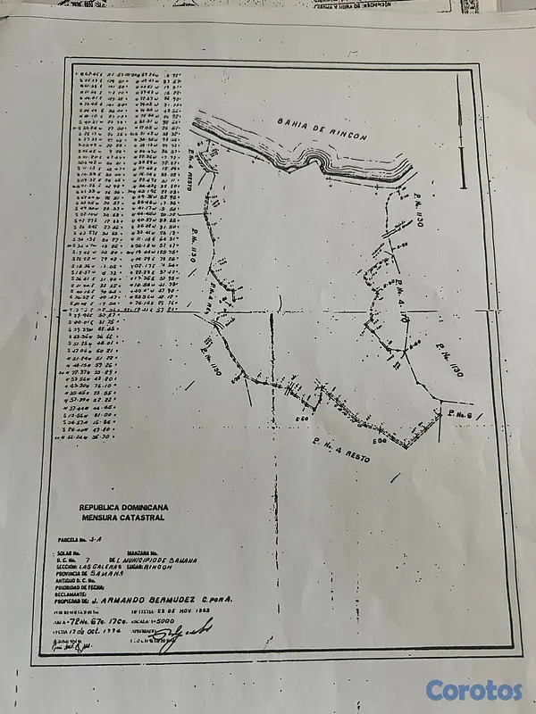 solares y terrenos - VENDO 700,OOO  Mts.2, con 230 metros lineales de Playa, Playa Rincón , LAS TERRE 3