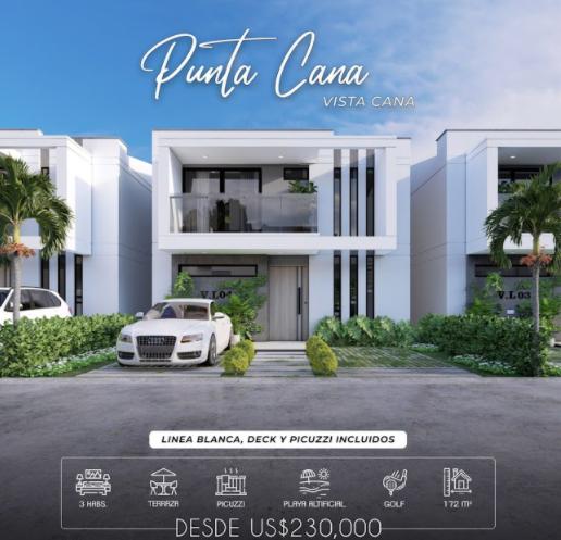 casas vacacionales y villas - Venta de Villas en Vista  Cana Republica Dominicana 3