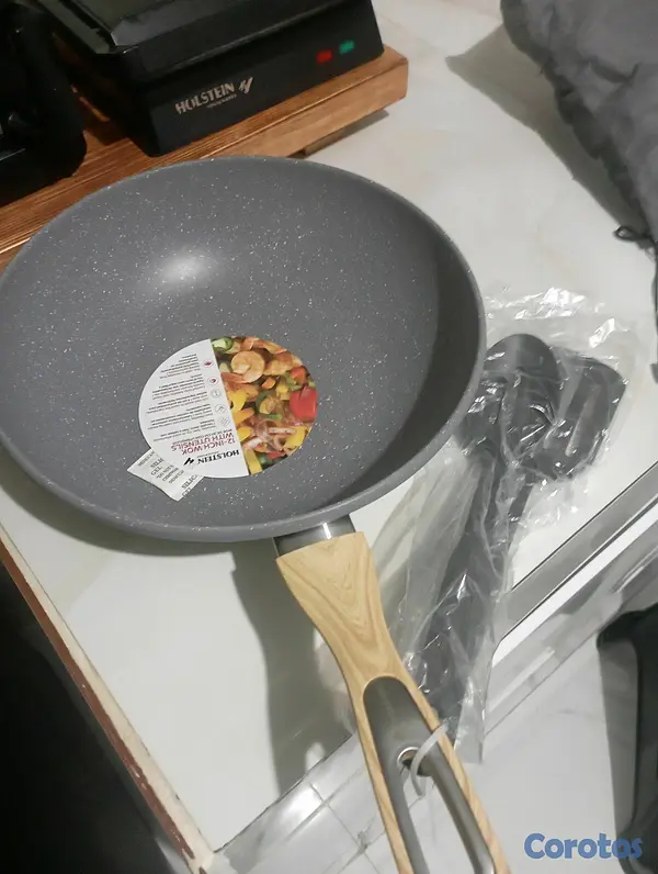 cocina - Sartén Antiadherente de Piedra + Utensilios Resistentes al Calor 4