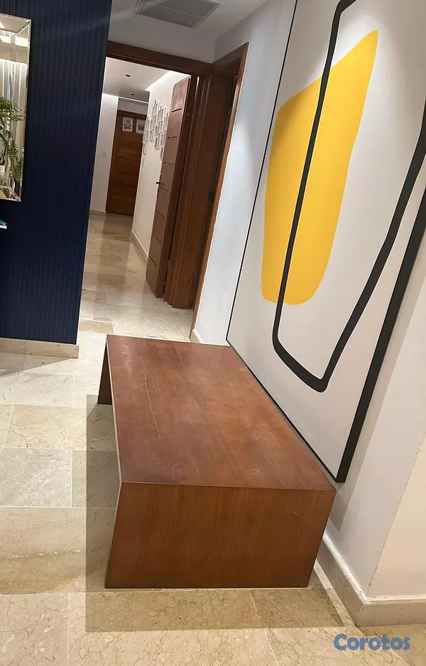 muebles y colchones - Mesa rectangular bajita en madera 3