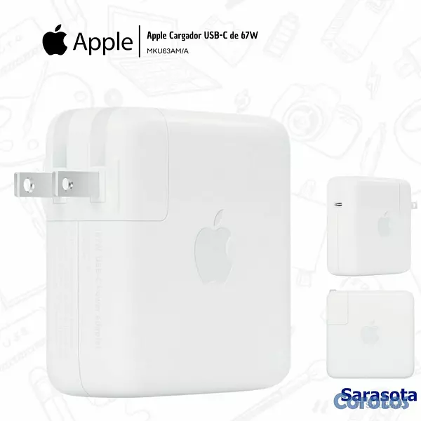 accesorios para electronica - Apple Cargador 67W USB-C MKU63AM/A 2