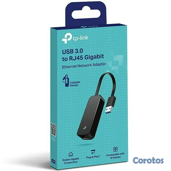 computadoras y laptops - Adaptador de red tp-link  USB 3.0 a Gigabit Ethernet 2