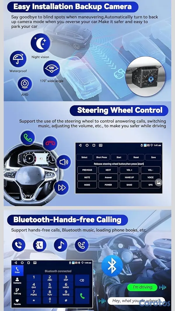 accesorios para vehiculos - Kit Pantalla [4G+64G] Android 13 Car Stereo para Ford Edge 2011-2014 Solamente 6