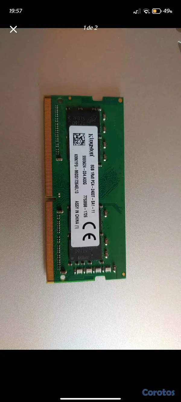 computadoras y laptops - Memoria ram DDR4 8gb en oferta  1
