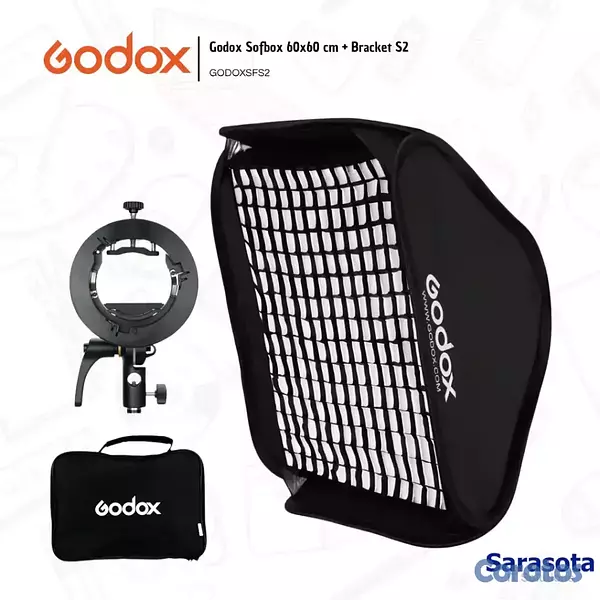 accesorios para electronica - Godox Sofbox 60x60 cm + Bracket S2 2