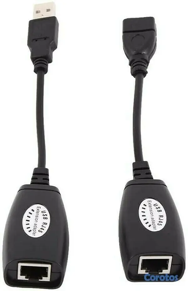 accesorios para electronica - Adaptador de extensión USB 2.0 a RJ45 maximo 150FT largo. 4