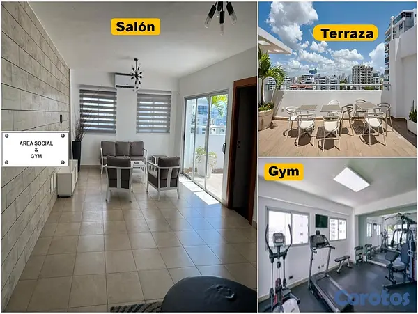 apartamentos - ALQUILO APTO de 1 HAB, 7MO. NIVEL, BALCON, ENS. PI 5
