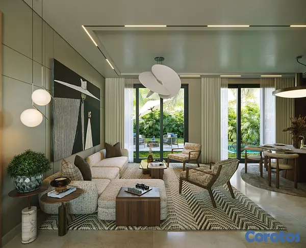 casas vacacionales y villas - venta de villas en bocha chica con opción a piscina Santo Domingo Rep dom  3