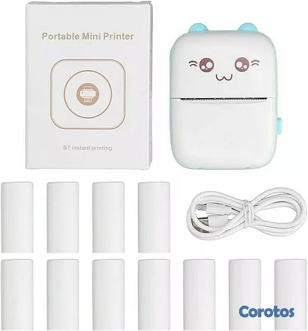 impresoras y scanners - Mini impresora bluetooth termica diseno de gatito 6