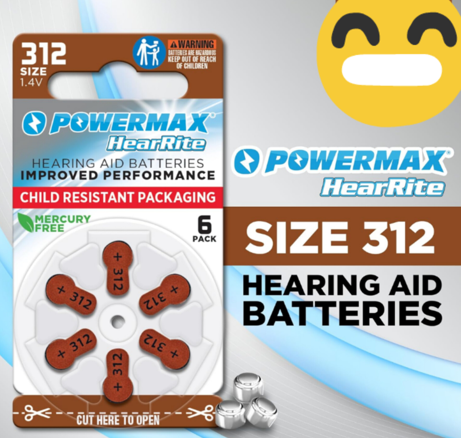 accesorios para electronica - pilas | baterías #13 y #312 para aparatos auditivos | hearing aid batteries.