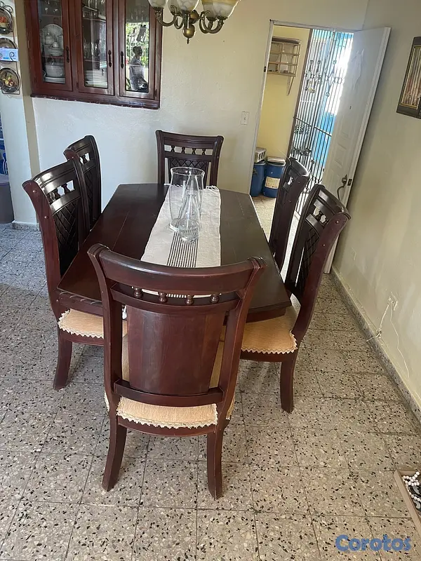 muebles y colchones - comedor de caoba  5