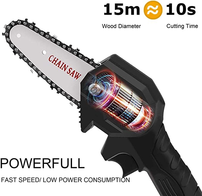 herramientas, jardines y exterior - Sierra Podadora Inalámbrica 4 Pulgadas 550w 24v, 1 Bateria recargable cierra 2