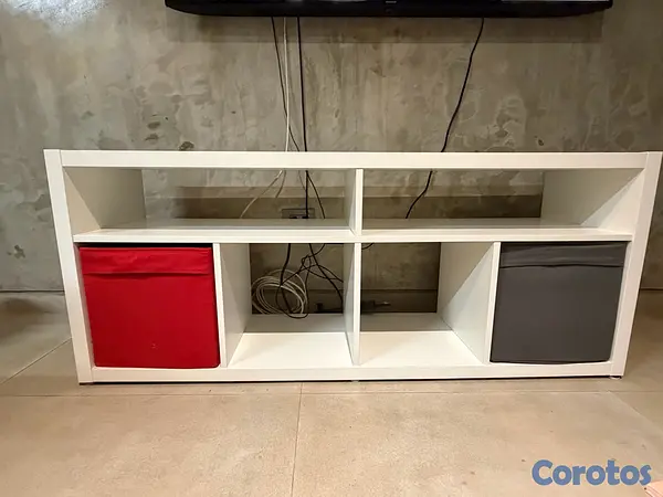 muebles y colchones - Mueble televisión Kallax blanco  7