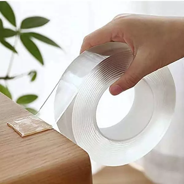 herramientas, jardines y exterior - Cinta adhesiva de doble cara con agarre resistente, multiusos,  transparente. 2