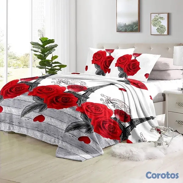 muebles y colchones - juego de frisas suave 3 piezas para cama de 60  11