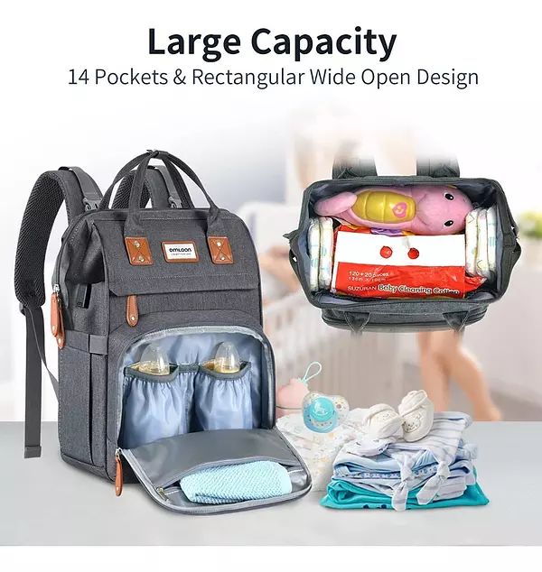 Salud y Equipamiento Médico - Pañalera Morral Multifuncional Con Puerto De Carga Usb 3