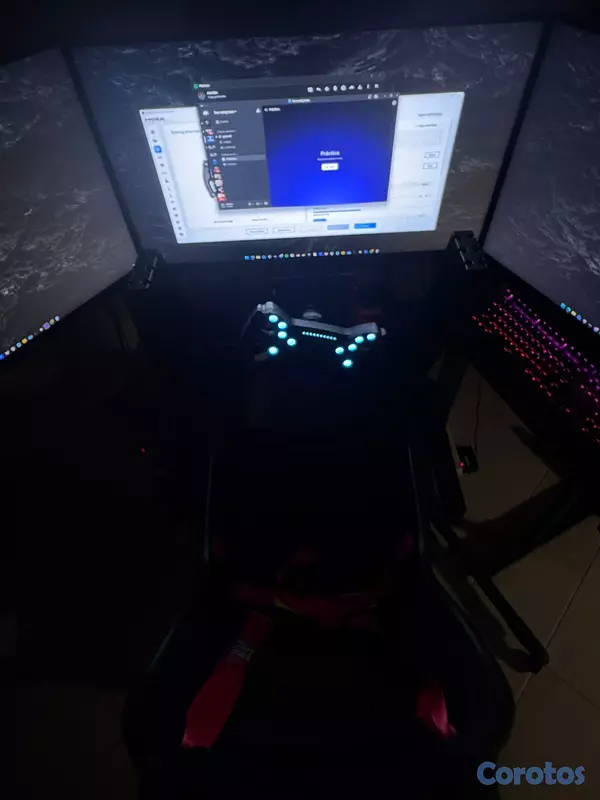 consolas y videojuegos - Rig Profesional Sim Racing – Cockpit + Moza + Trip 5