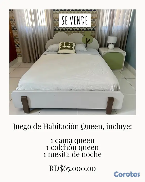 muebles y colchones - Juego de Habitación Queen | Santiago 2