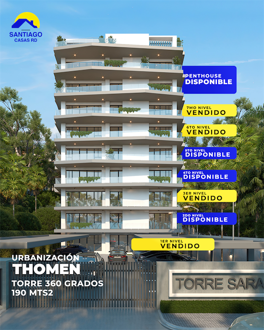apartamentos - Espectacular Torre 360 Grados en construcción de un Apartamento  por nivel. 5