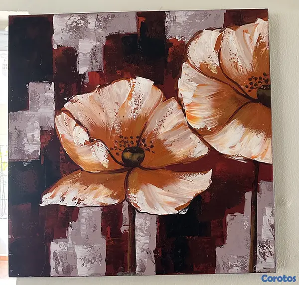 decoración y accesorios - VENDO TRÍO DE CUADROS PINTADOS  5