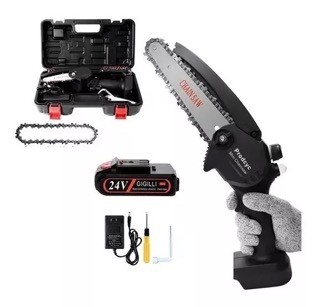herramientas, jardines y exterior - Sierra Podadora Inalámbrica 4 Pulgadas 550w 24v, 1 Bateria recargable cierra 4