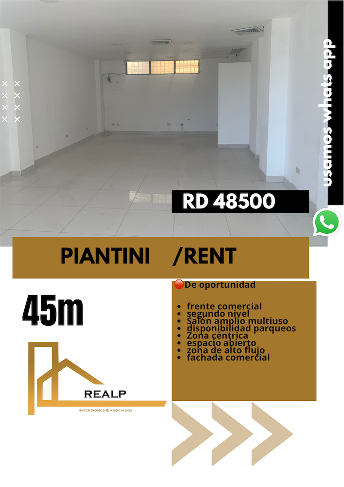 oficinas y locales comerciales - Local en Piantini buena ubicación  0