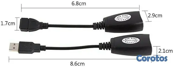 accesorios para electronica - Adaptador de extensión USB 2.0 a RJ45 maximo 150FT largo. 5
