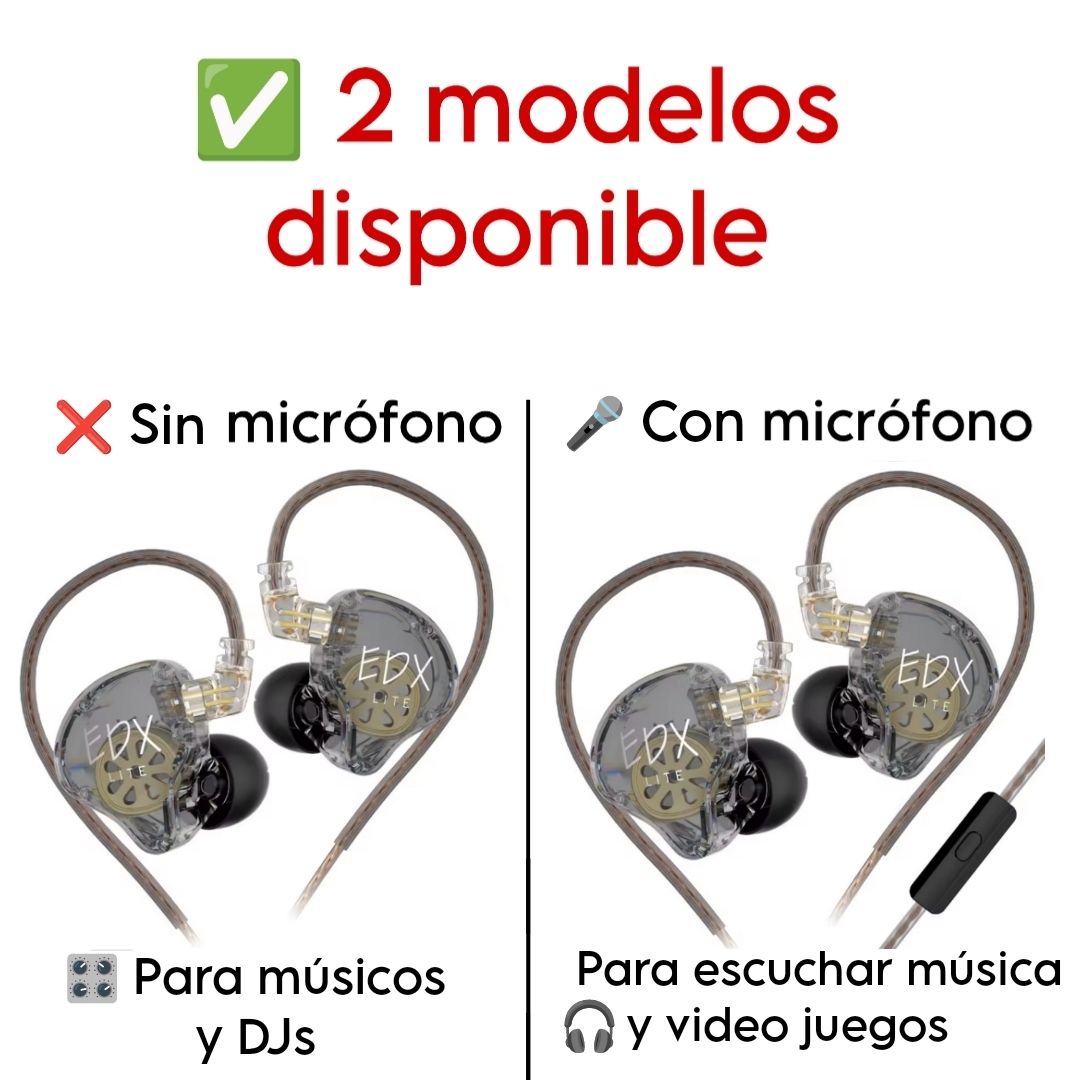 camaras y audio - KZ EDX Lite in-ear monitor para músicos y gamers 9