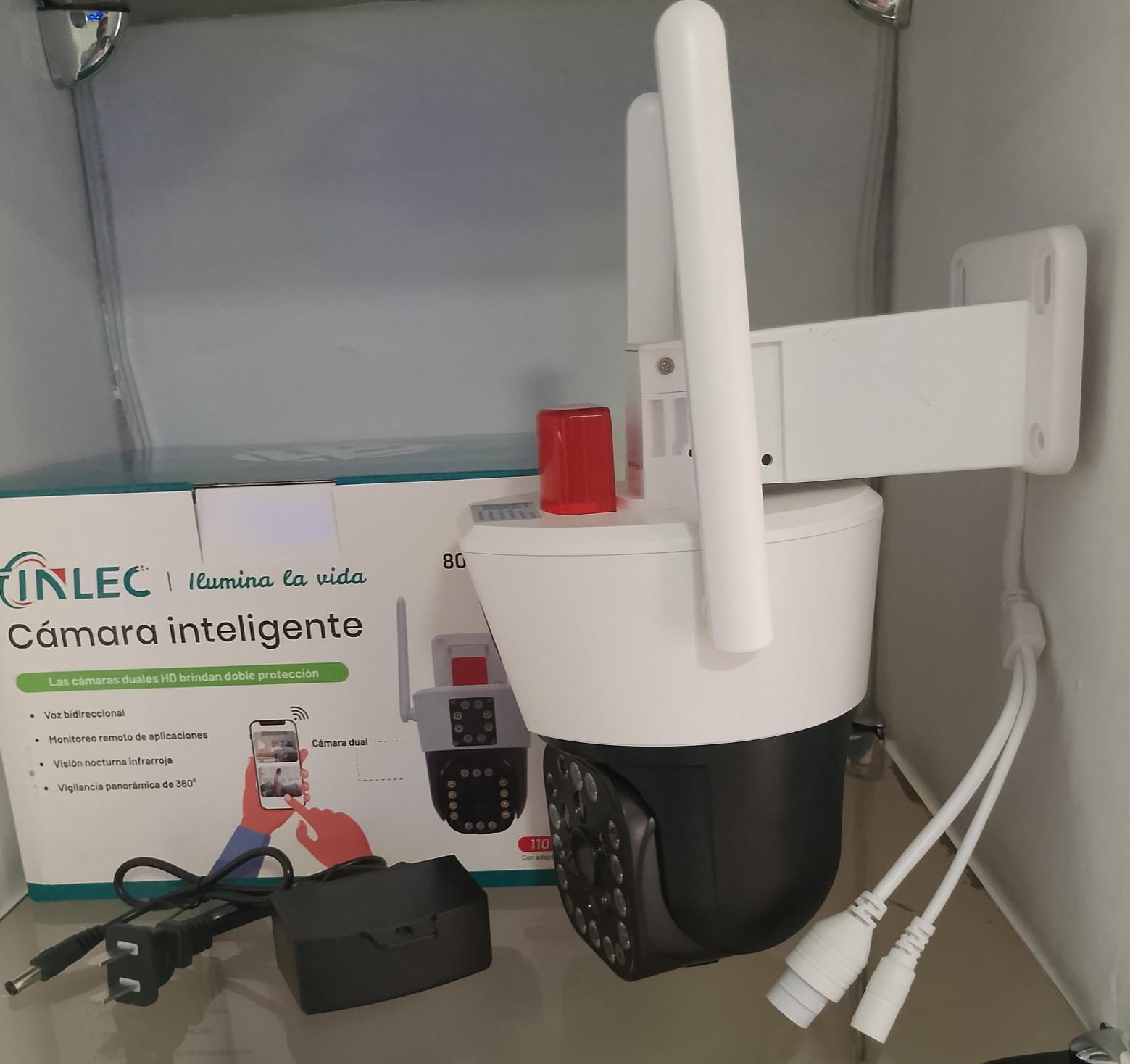 camaras y audio - Cámara de Seguridad Doble Lente Wifi Full Color HD 1