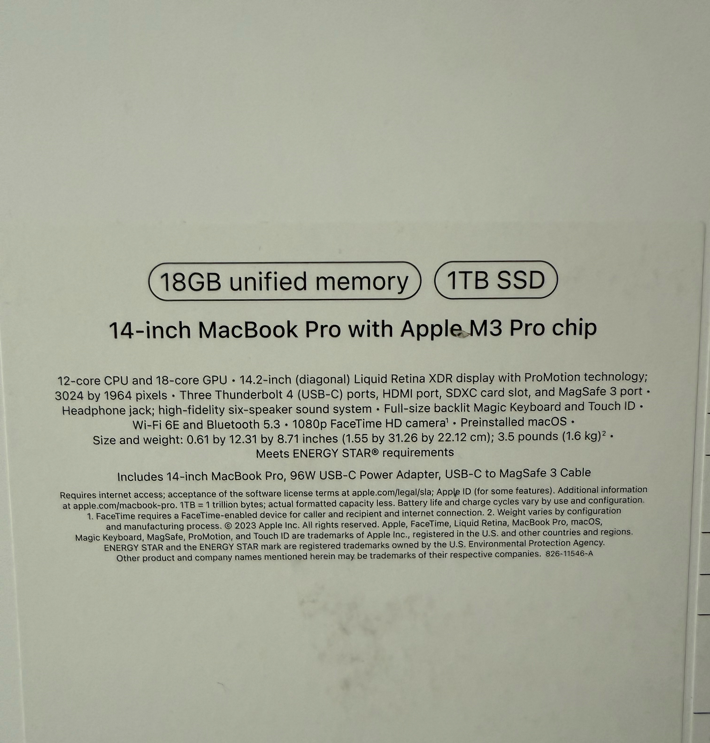 computadoras y laptops - MACBOOK PRO M3 PRO 14" 1TB SSD 18GB RAM SELLADA OFERTA‼️ 1