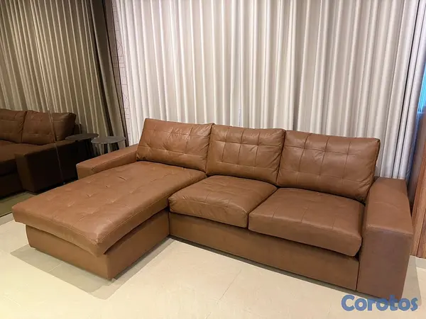 muebles y colchones - Mueble tapizado leather de 3 plazas 2