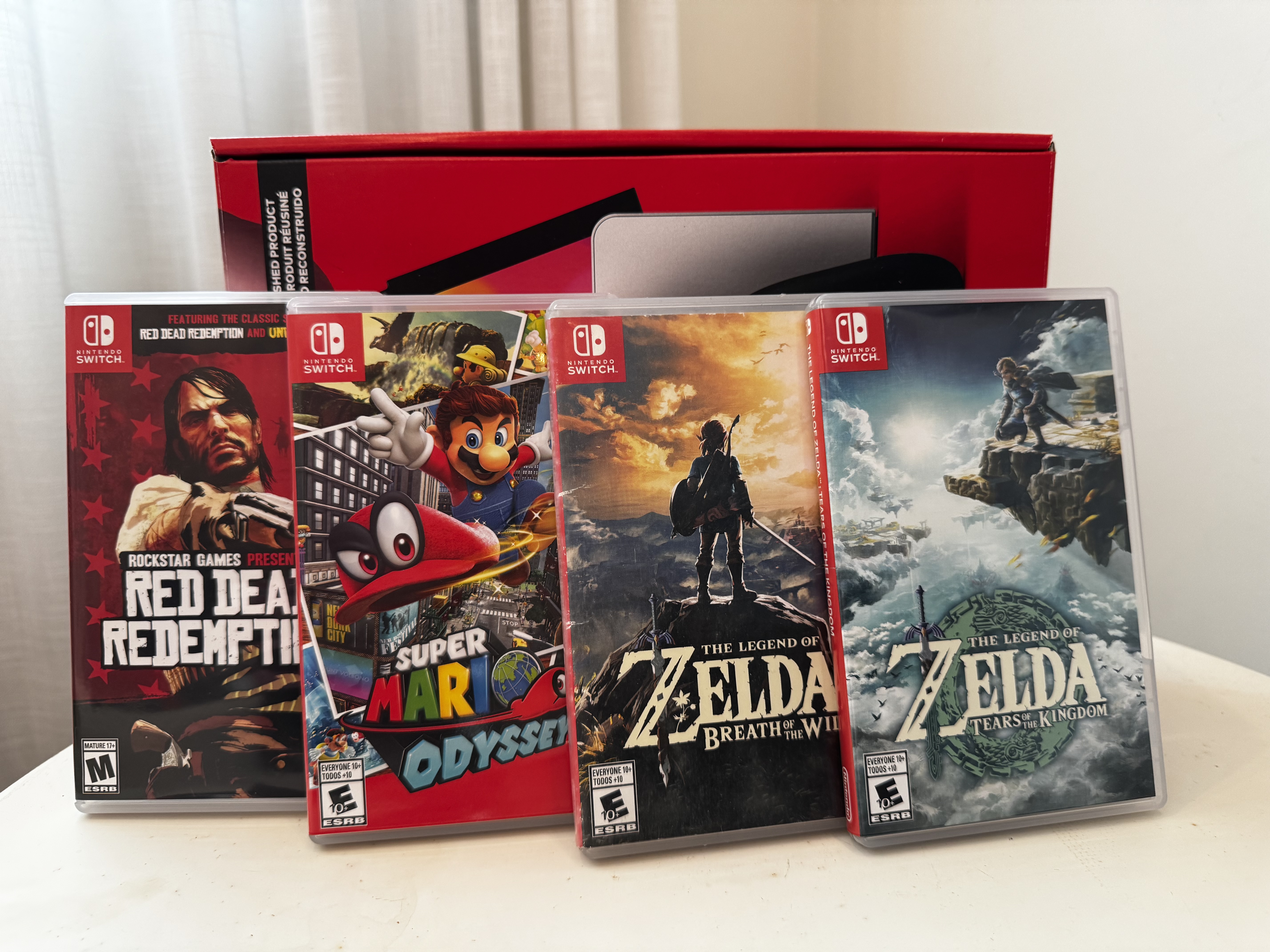consolas y videojuegos - Nintendo Switch OLED + ProController + 4 Juegos 1