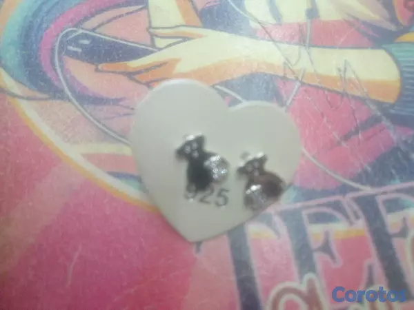 joyas, relojes y accesorios - aretes, argollas de plata Italy 925 11