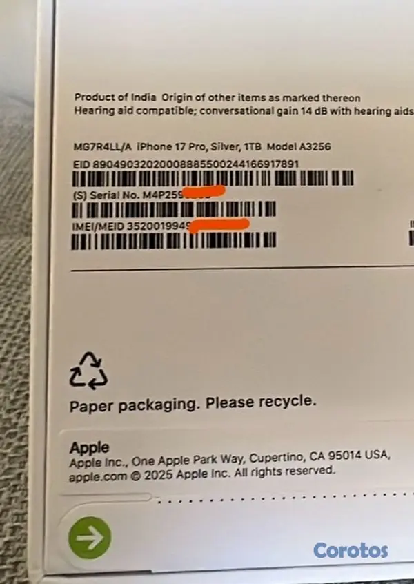 celulares y tabletas - iPhone 17 Pro 1TB eSIM – Nuevo Sellado 3