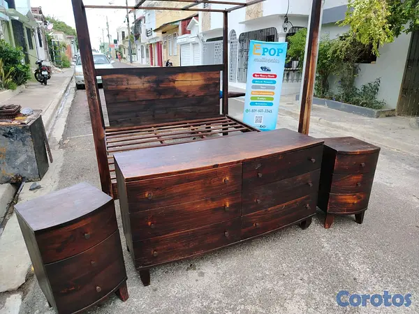 muebles y colchones - juego de cama King dosel o canopy  6