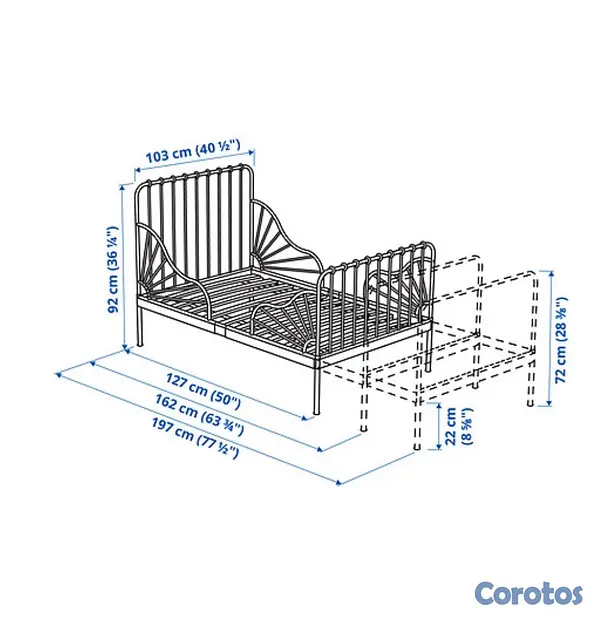 muebles - cama para niños de IKEA color rosa  4