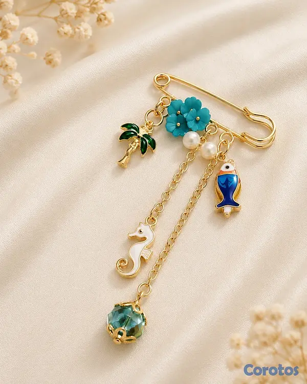 joyas, relojes y accesorios - broches tipo chambras  2
