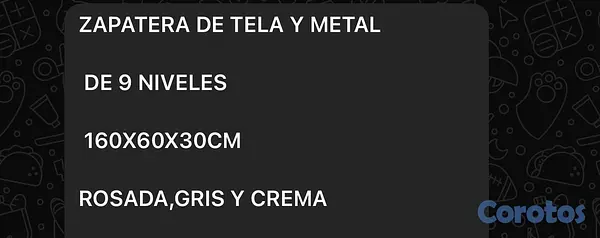decoración y accesorios - ZAPATERA DE TELA Y METAL  4