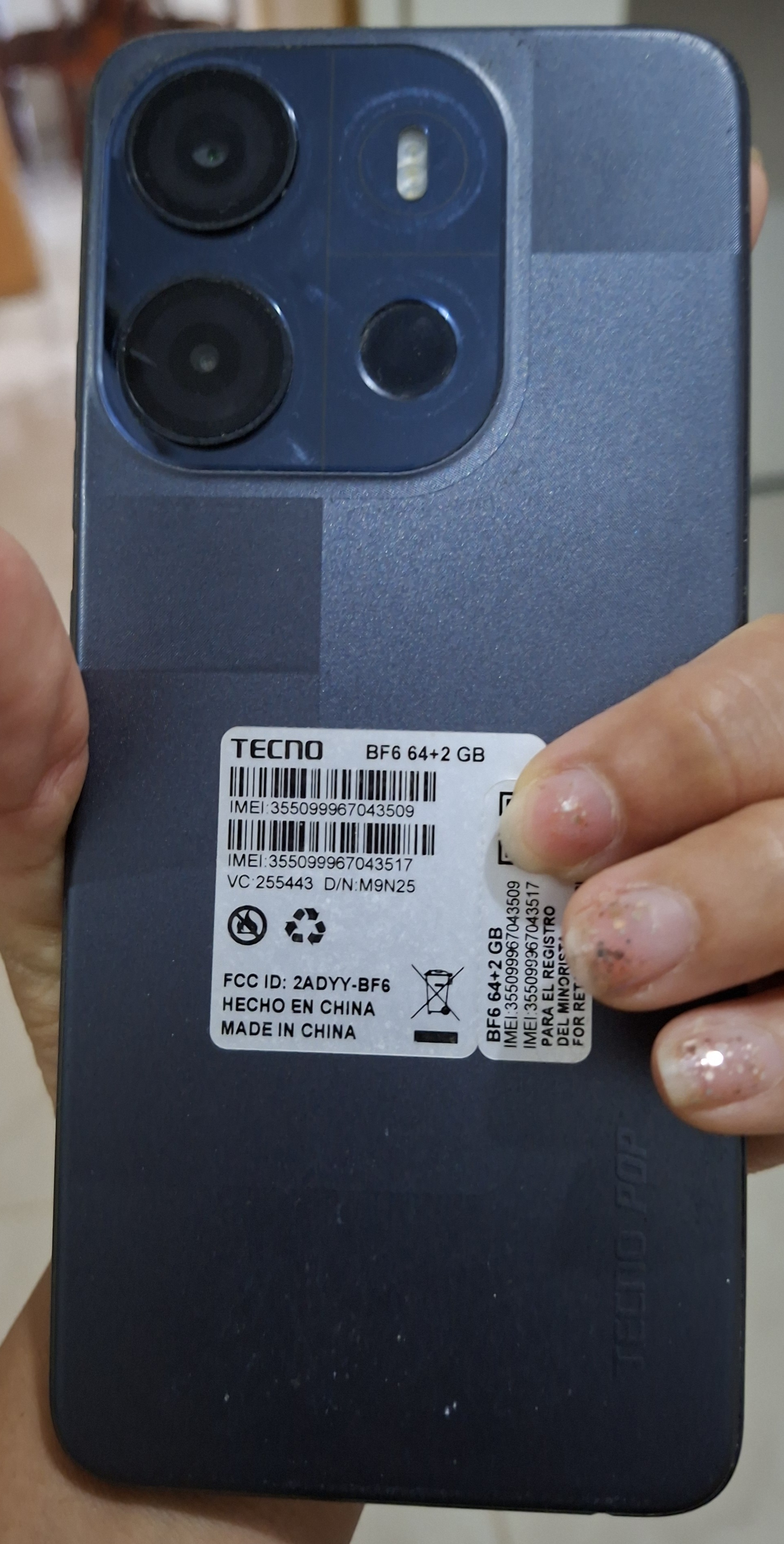 celulares y tabletas - Vendo celular Tecno  3