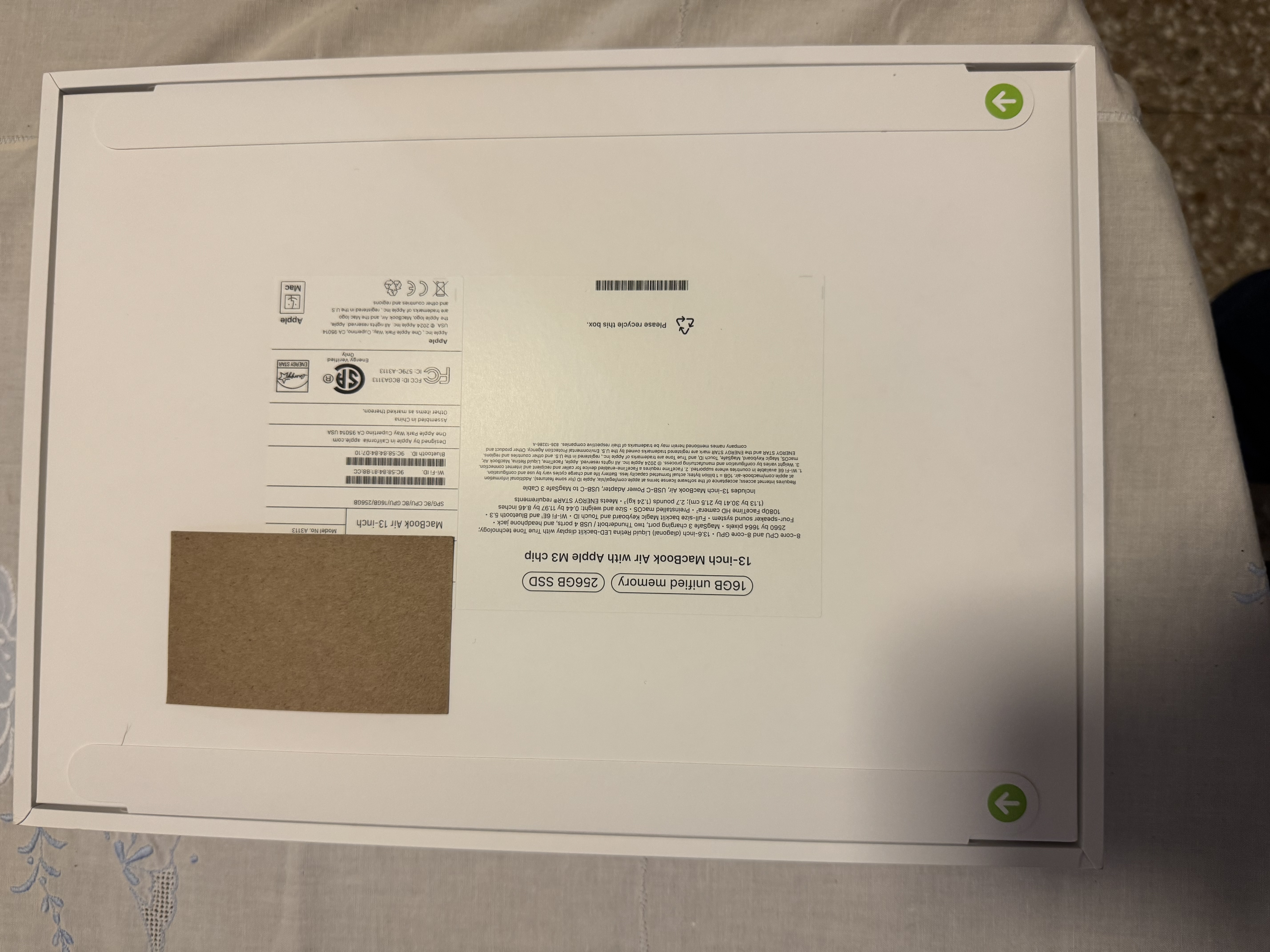 computadoras y laptops - Vendo Apple MacBook Air 2024 RD$ 55 mil 0