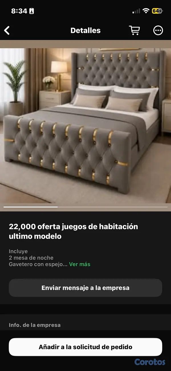 muebles y colchones - JUEGO DE HABITACIÓN MODERNO 3