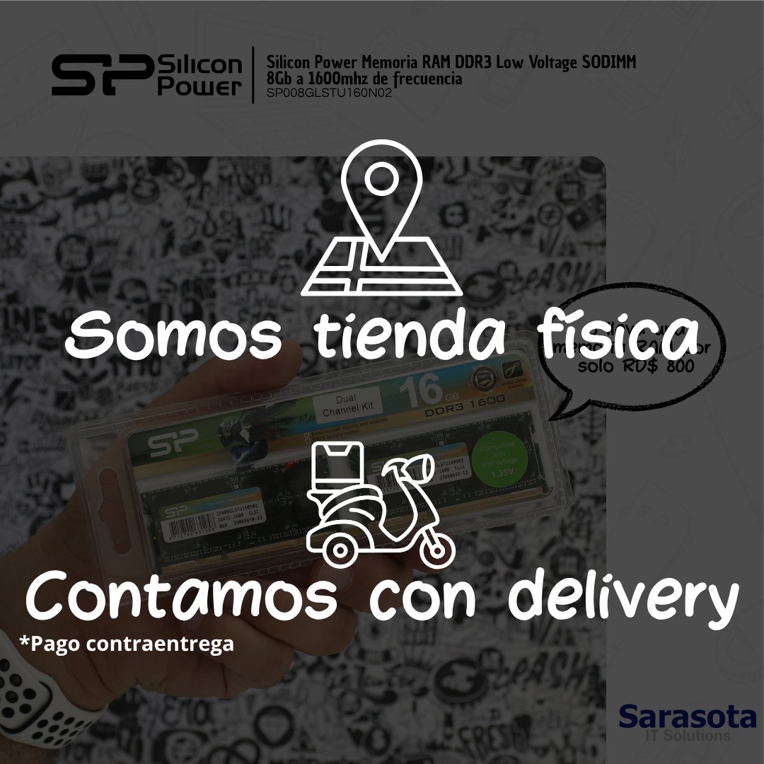 accesorios para electronica - Silicon Power Memoria RAM DDR3 Low Voltage SODIMM 8Gb a 1600mhz 2