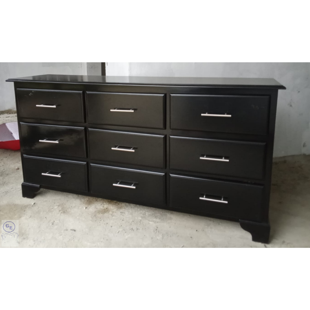 muebles y colchones - Gavetero de ocho gavetas color negro  0